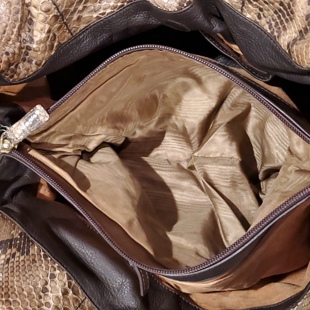 Mauro Governa real snakeskin shoulder bag - Picture 14 of 15